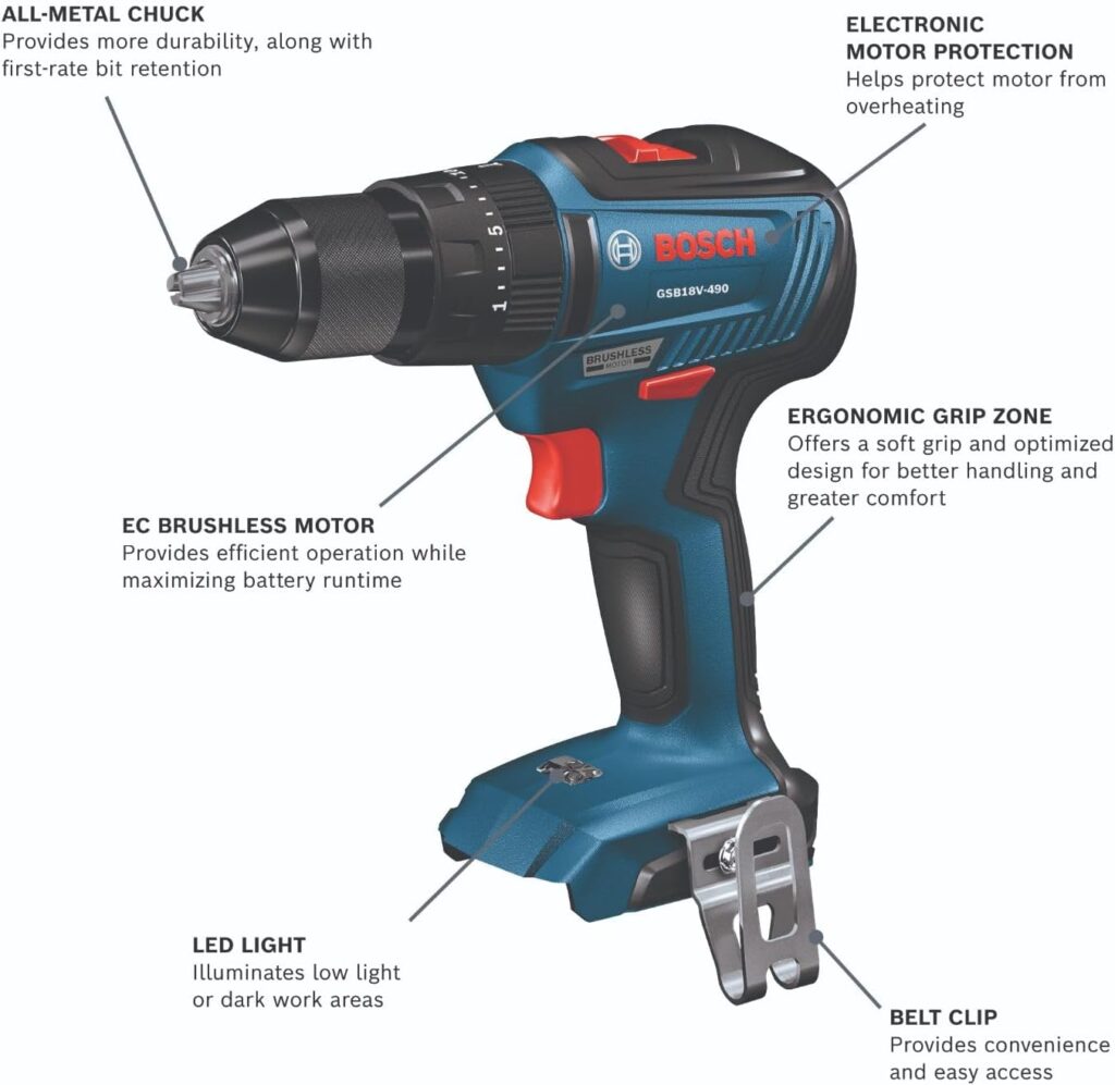 BOSCH GXL18V-240B22 18V 2-Tool Combo Kit with 1/2 In. Hammer Drill/Driver, Two-In-One 1/4 In. and 1/2 In. Bit/Socket Impact Driver/Wrench and (2) 2 Ah Standard Power Batteries